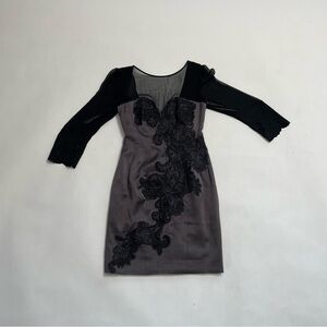 KAREN MILLEN part silk bodycon dress